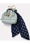 Women's Bag Accessory Mini Bag Charm Keychain with Scarf Premium Model Mint Green
