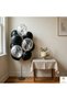 Black Balloon Set of 10 Silver Confetti Transparent Balloons Mini Party Decoration
