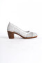 Genuine Leather Laser Cut Perforated White Casual Women's Shoes - 2