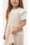 Girl's Muslin Dress Set with 100% Cotton T-Shirt, Natural Fabric, Summer Stylish Combination, Ages 2-3-4-5 - 4