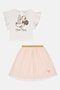 Baby Toddlers Girl 2 Pieces Graphic Print Top And Skirt Set, Multicolor - 3