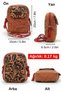 Women's Red Floral Patterned Shoulder Bag - Bohemian Style Mini Hand and Phone Bag - 2