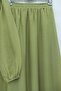 Ruffled Front, Elasticated Sleeves, Lined Skirt, Strawberry Set - Olive - 4