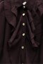 Ruffled Front, Elasticated Sleeves, Lined Skirt, Strawberry Set - Plum - 5