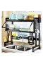 Over the Sink Dish Drying Rack with Cabinet, Stainless Steel Kitchen Organizer Shelf