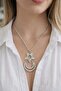 Women's Necklace Silver Color Model Moon Star Stone Necklace