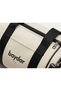 Unisex Cream Leather Sports and Travel Bag - Waterproof Duffle Bag and Fitness Baglarge Volume - 2