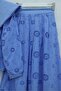Baby Collar, Elastic Waist, Lace-Up, Embroidered, Lined, Linen Look Suit - Blue - 7