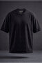 Unisex Black Crew Neck 100% Cotton Premium Quality Oversize T-Shirt (T-Shirt)