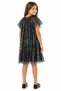 Girl's Sparkling Color Gradient Lined Midi Length Colorful Stylish Dress - 2