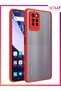 Frosted Transparent Silicone Case with Red Colored Edges for Infinix Note 10 Pro (X695) - Huskarl