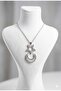 Women's Necklace Silver Color Model Moon Star Stone Necklace - 2
