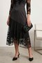 Black Mesh Embroidery and Bead Detail Pointed Toe Women's Heeled Shoes - 2