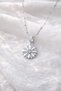 Women's Gold Sparkling Sun Detailed Stone Steel Necklace - 2