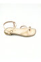 Women's Beige Ring Detailed Cross-Strap Sandals Vdz02012 - 6