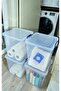 Set of 4 20 Liter (20X4) Vertical Deep Food Storage Containers with Plastic Locking Lids Home Organizer - 5