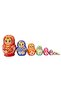 Ten Wooden Matryoshka Dolls Set Chubby 15cm Colorful 10 Pieces T15 - 2