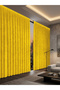 1/2 Dense Pleated Acem Tulip Yellow Velvet Textured Background Curtain | Ironing Is Not Necessary. | Best Sellers - 4