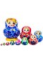 Ten Wooden Matryoshka Dolls Set Chubby 15cm Colorful 10 Pieces T15 - 5