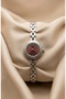 Women's Steel Watch Silver Color Claret Red Dial Vintage Luxury Edition |   Elegant Stylish Women's Wristwatch 2026