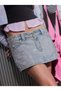 Women's Oversize Wide Leg Viral Momyy Star Jeans (Denim) Mini Skirt