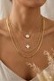 Star & Clover Detailed Four-Combination Steel Necklace