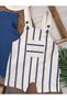 Summer Baby Boy Salopet Set with Snap Fasteners on the Shoulder and Striped Safari Hat - 3