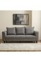 Munet 3 Seater Fabric Sofa - Grey - 4