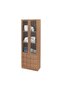 New Display Cabinet with 2 Glass Doors & 3 Drawers - Brown - 2