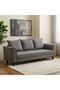Munet 3 Seater Fabric Sofa - Grey