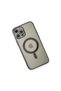 Apple iPhone 12 Pro Case Magneticsafe Laser Silicone - Black - 4