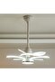 LED Ceiling Fan with Remote Control - 3 Color Dimmable Light - White - 8
