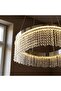 Misba LED Crystal Chandelier 3-Color Dimmable Light 80cm-Chrome - 3