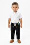 Baby Boy Black Ribbed Pants Lycra Cotton