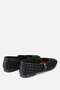 Women's Black Suede Knitted Bandage Ballet Flats - 3