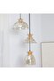 Seon Glass Pendant Chandelier - D250xH1500 mm - Amber - 3