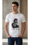 Men's Ataturk Printed Basic White T-Shirt Short Sleeve Crew Neck T-Shirt - 3