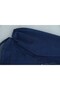 Hooded half button kangaroo pocket denim suit -indigo - 6