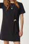 Accessory Detailed Modal Dress Lnt0031 Black - 5