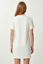 Accessory Detailed Modal Dress Lnt0031 Ecru - 7