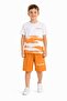 طقم شورت للأولاد من Orange Creative مع تي شيرت منقوش بطباعة إبداعية 23793 - 3