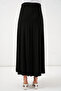 Women's Knitted Long Skirt 8073 - Black - 6