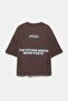 Printed Oversize Women's T-Shirt, Relaxed Fit, Soft Textured Breathable Fabric - 6