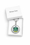 Unisex Metal Slytherin Themed Keychain Green Round Design - 3