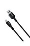 كابل آيفون، USB-A إلى لايتنينج، سيليكون، 1 متر، أسود، لآيفون 12/13/14 برو ماكس، سلسلة 8-13. - 2