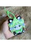 2 in 1 Cute Anime Cat Girl Child Hanging Mirror Keychain Bag Accessory Ornament Green - 3