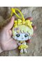 2 in 1 Cute Anime Girl Child Hanging Mirror Keychain Bag Accessory Ornament Yellow - 3