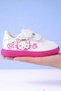 White Pink Sweet Animal Cute Printed Girls' Sneakers with Band - 2