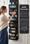 6-Tier Behind-The-Door Organizer - Multi-Purpose Kitchen Bathroom Cabinet Organizer 30X12X128 cm Black - 2