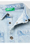 Boys' Ice Blue Logo Embroidered Two-Pocket Denim Shirt - 3